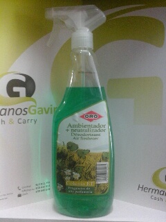 ambientador oro pistola verde 750 ml