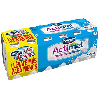actimel natural 0% danone 12 unds.