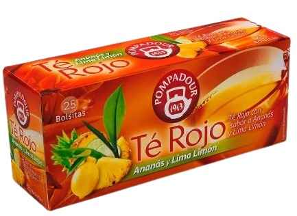 te rojo pompadour 25 sobres